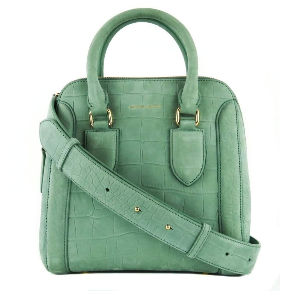 Alexander McQueen Croc Heroine Bag
